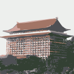Grand Hotel Taipei vector drawing